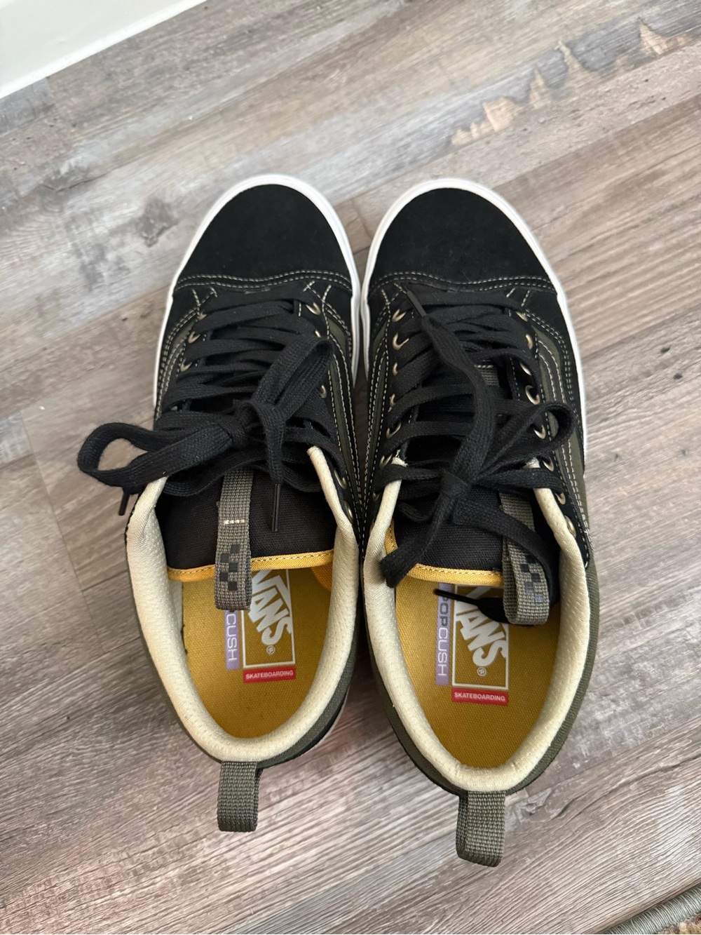 Vans Old Skool 36 Shoes Men Size 11 Black Green Skate Sneakers - Picture 5 of 10